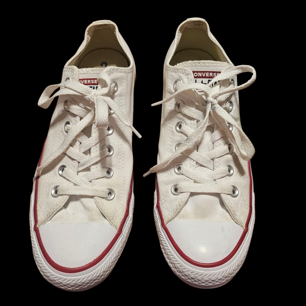 Converse White Canvas Sneakers 7.5 Men Women 9.5